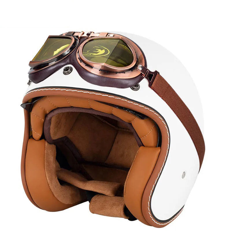 Retro Route 99 Open Face Motorcycle Helmet DOT Approved-I09