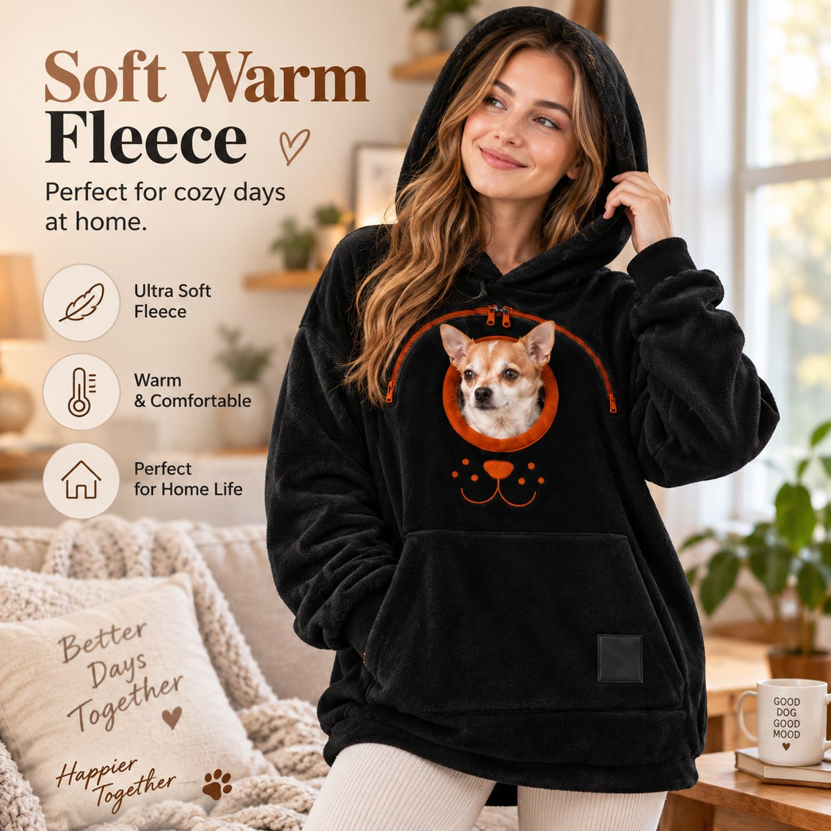 Pet Skin-Friendly Warm Hooded Sweatshirt🐾
