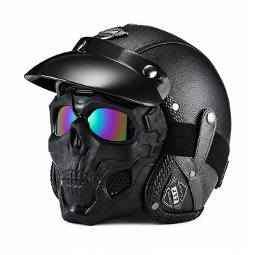 Retro jet motorcycle 3/4 riding helmet-I146