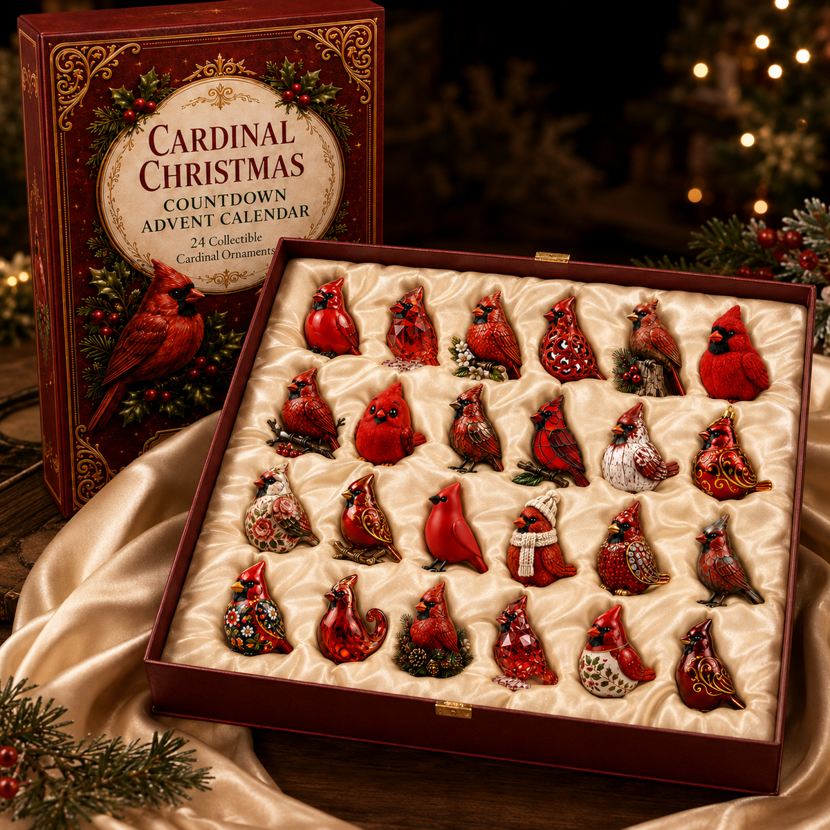 Last 50 pcs⏰ Limited anniversary edition✨cardinal Christmas 24-Day Countdown Calendar