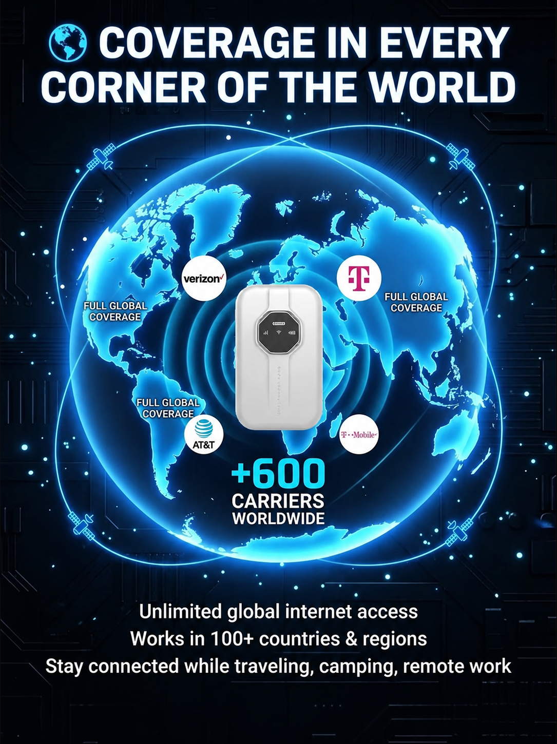 🌍 Boundless Portable WiFi – Global Coverage for Travel & Business🛡️