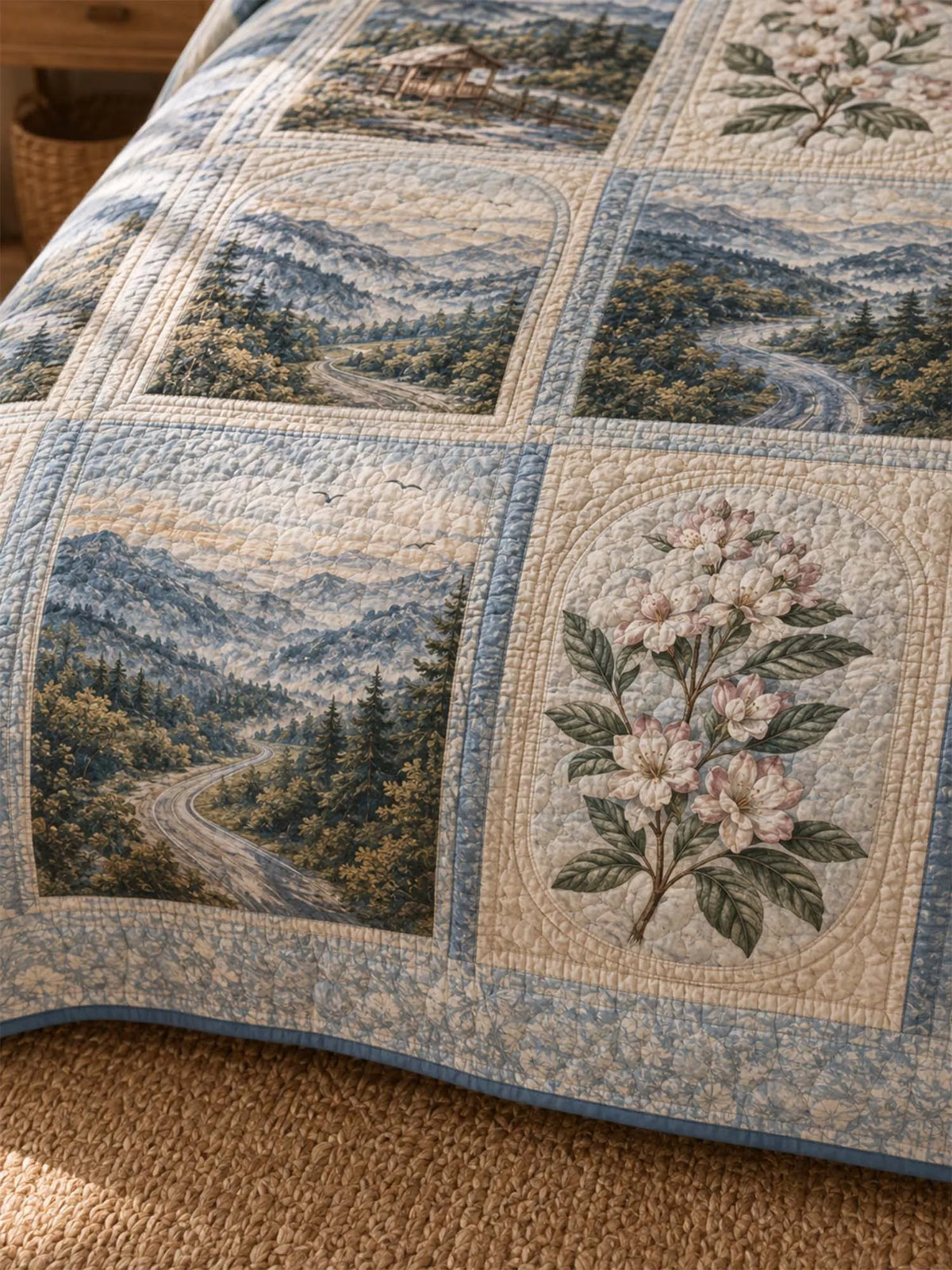 Blue Ridge Mountain Quilted 3-Piece Bedding Set