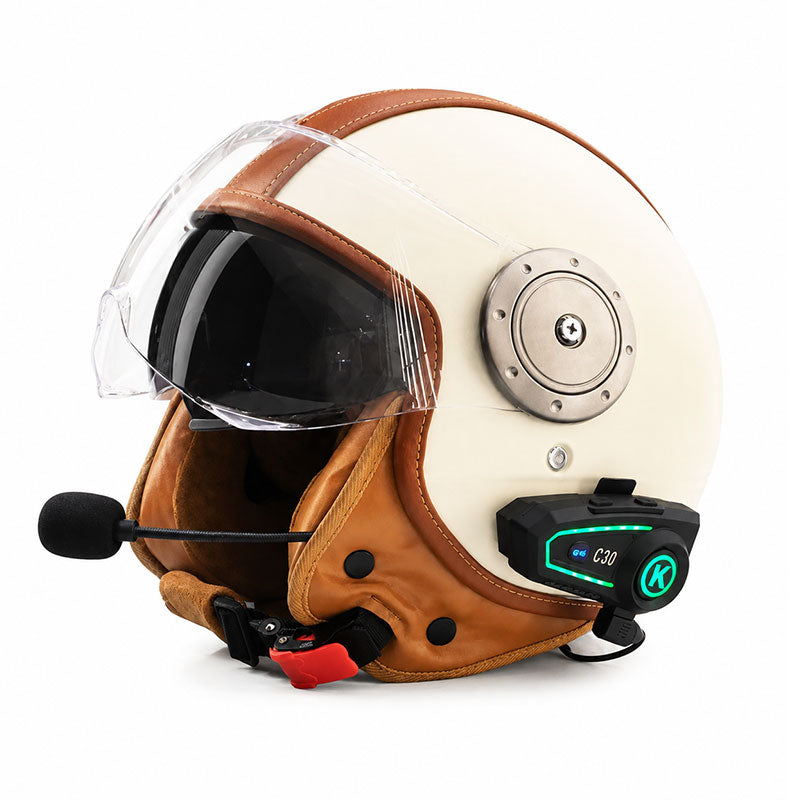 Dual-lens open-back Bluetooth motorcycle helmet-I27