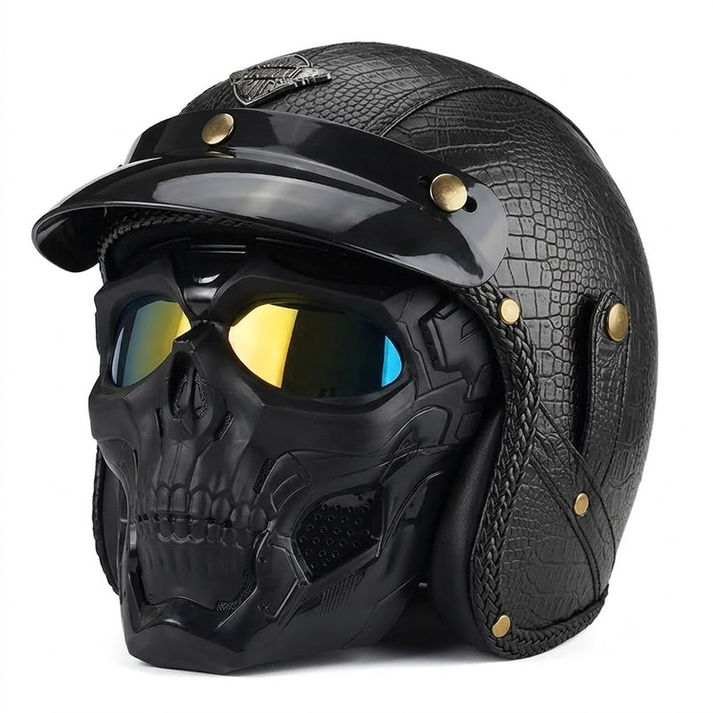 Retro jet motorcycle 3/4 riding helmet-I146