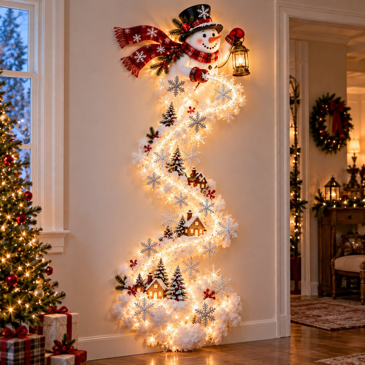 Glowing Christmas Story Wall Light – Santa, Train & Holiday Designs