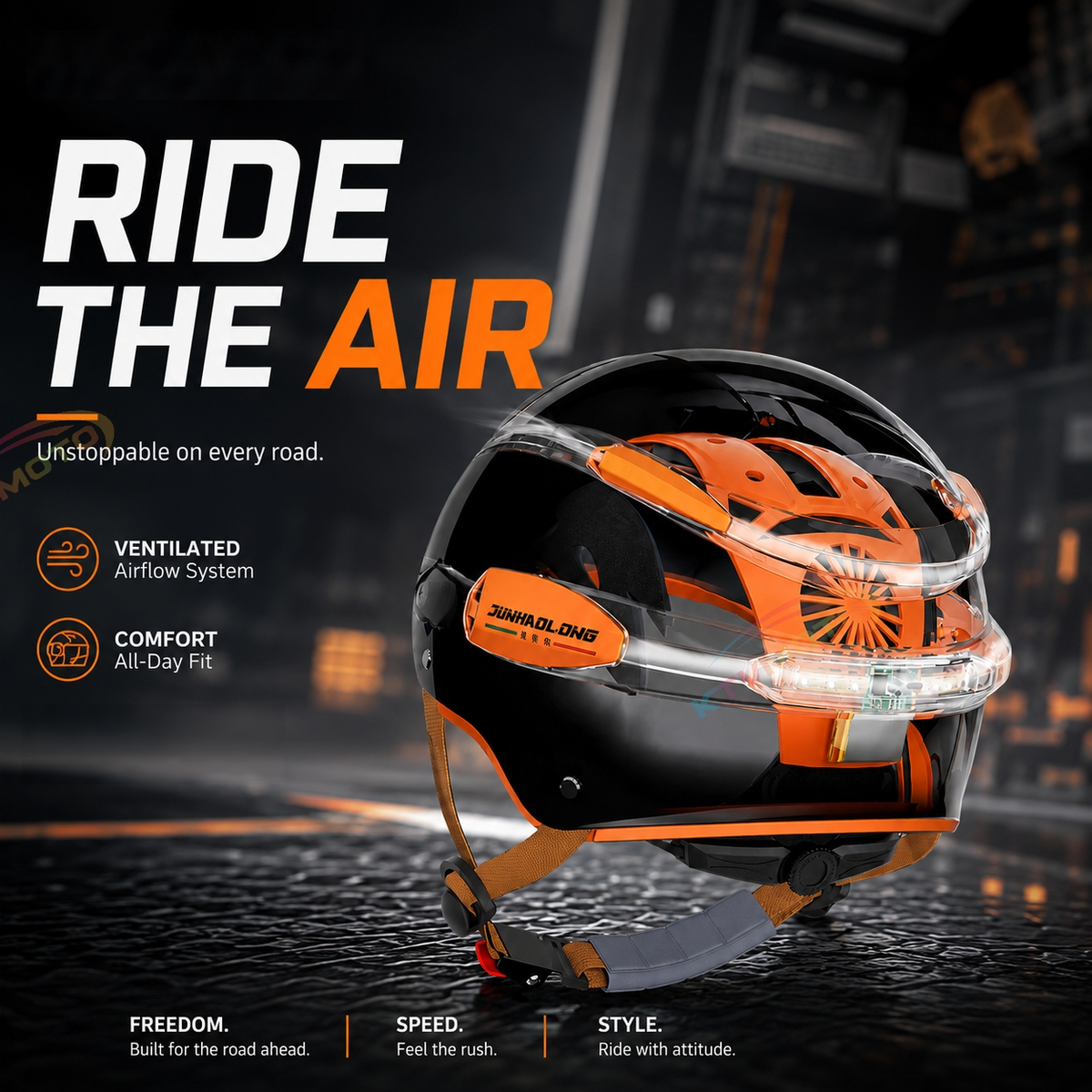 KTVMOTO Open Face Motorcycle Helmet with Dual Visor for Adults-I263