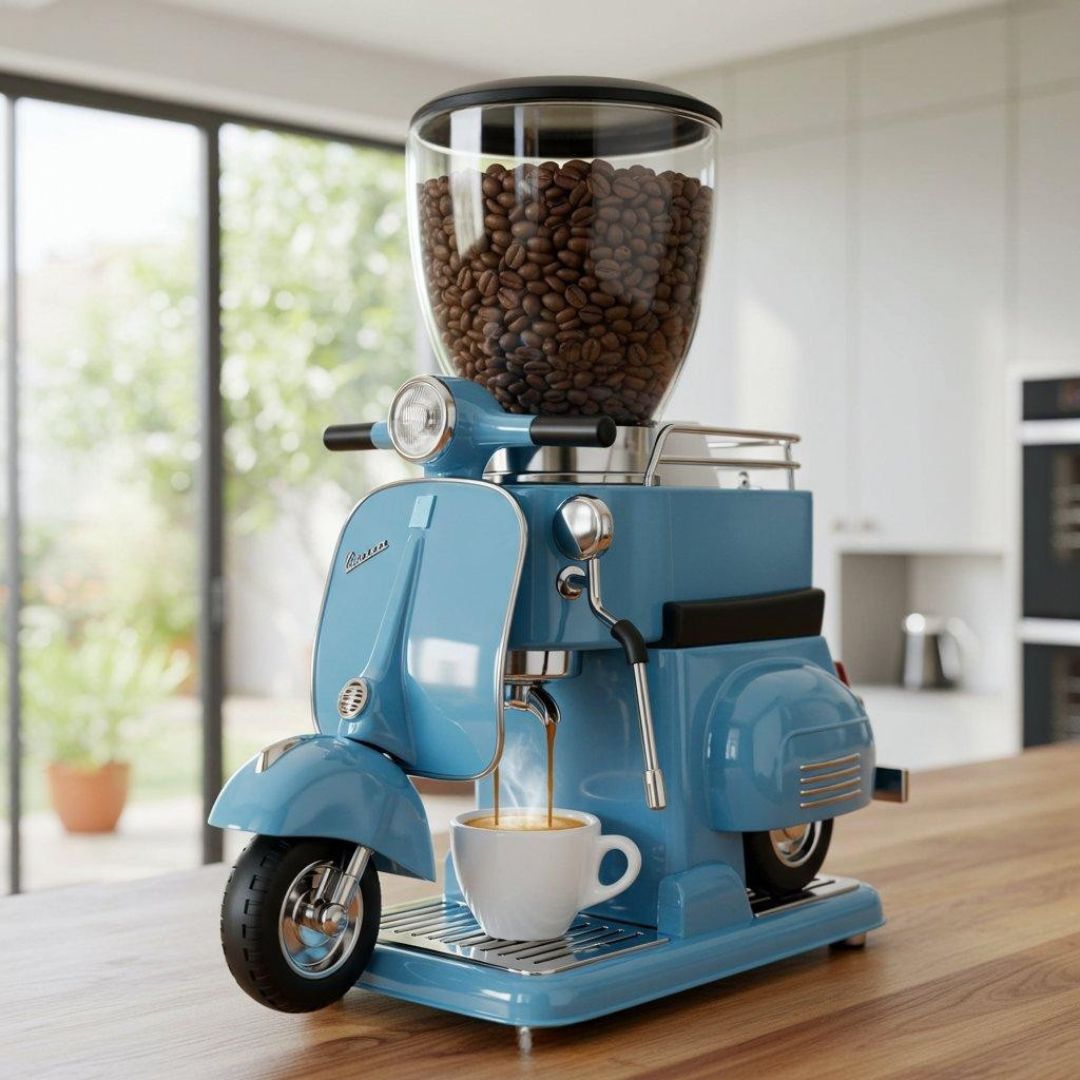 Vespa-Inspired Coffee Maker