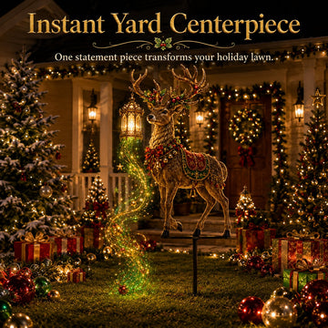 🎄🔥New arrivals- Light-Up Reindeer Lawn Stake, Festive Outdoor Christmas Decor