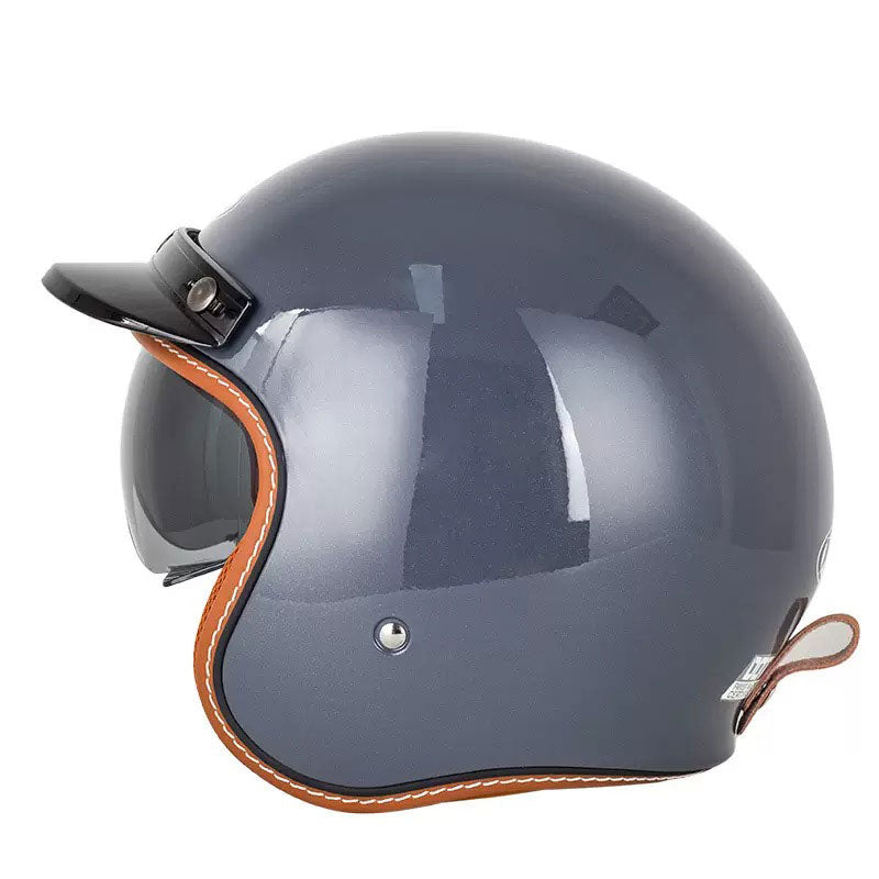 Retro Route 99 Open Face Motorcycle Helmet DOT Approved-I09