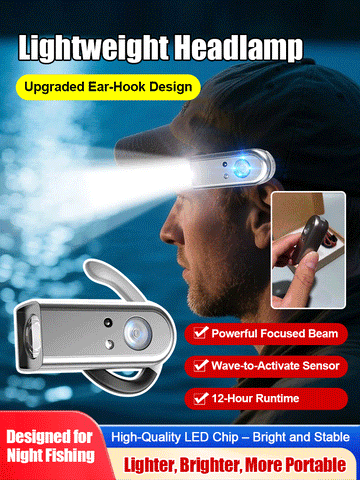 🔦🔦Outdoor hook-on sensor light, detachable mini night fishing and cycling light.