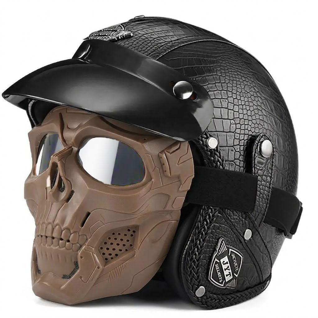 Retro jet motorcycle 3/4 riding helmet-I146