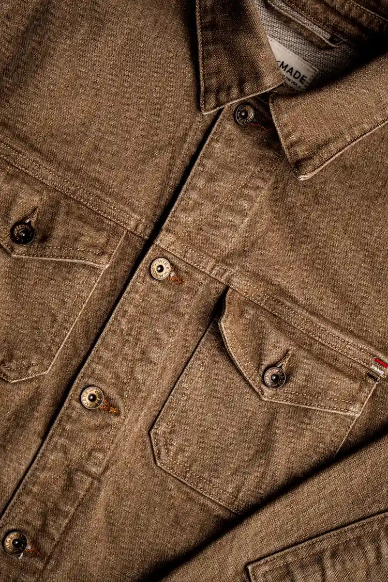 Men | Artcher Jacket | 14oz Broken Twill Denim - Wheat