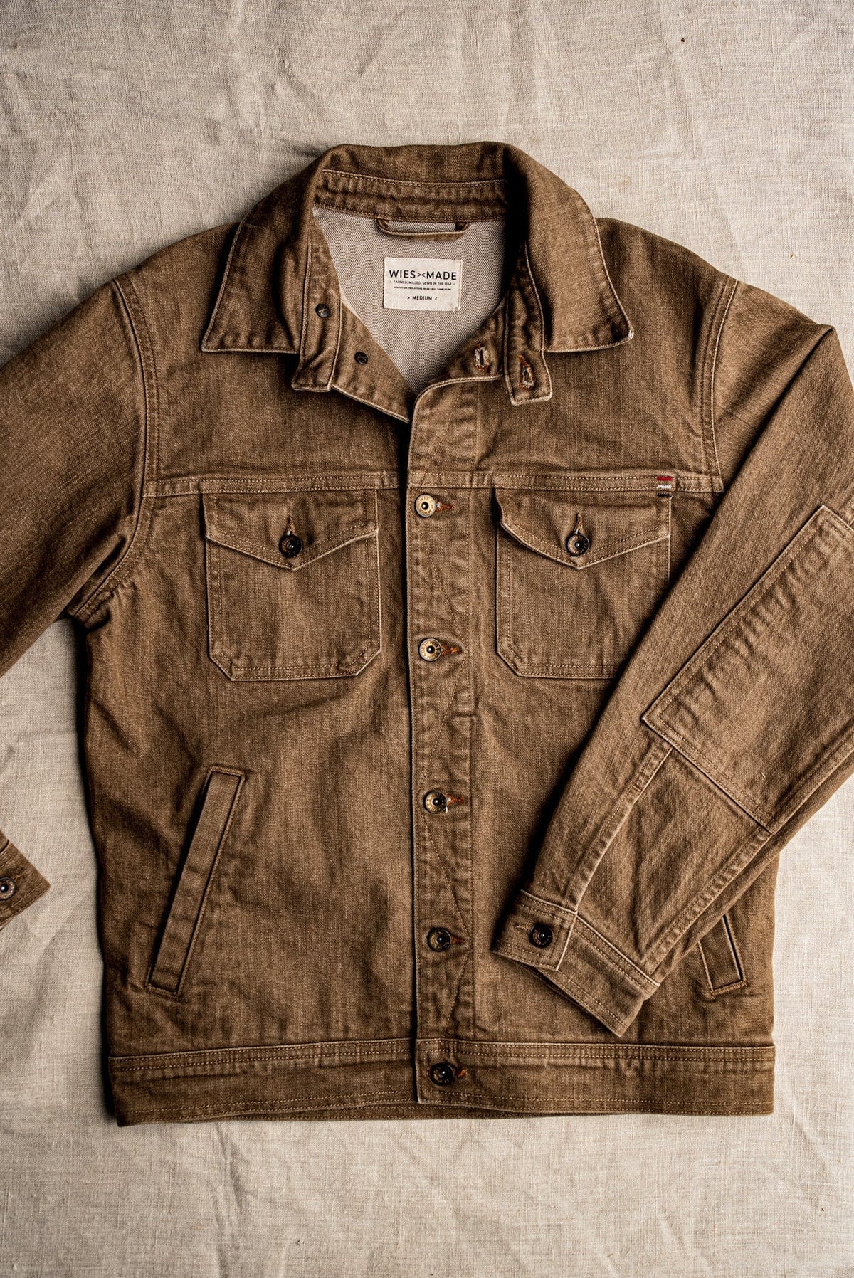 Men | Artcher Jacket | 14oz Broken Twill Denim - Wheat