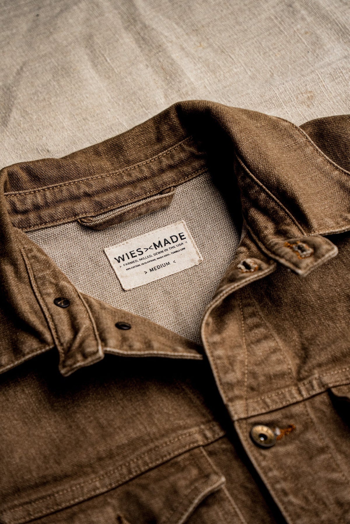 Men | Artcher Jacket | 14oz Broken Twill Denim - Wheat