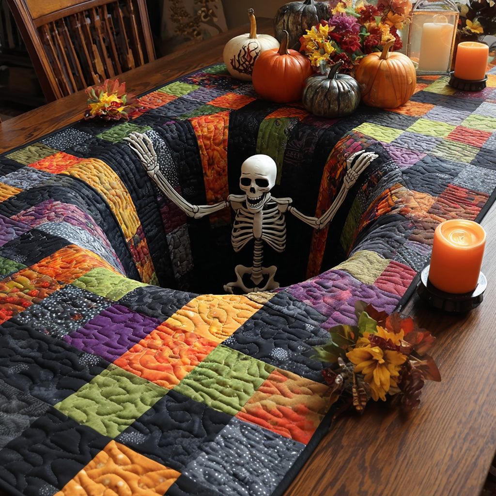 Beware Below Quilted Table Runner NCU0PT11841