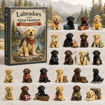 2026 Mountain Forest Backpack Labrador Blind Box - 24-Day Festive Countdown, Acrylic Charms Blind Box - Gift For Dog Lovers