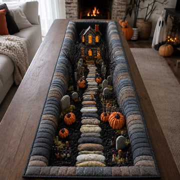 Pumpkin Path Quilted Table Runner NCU0DV9924