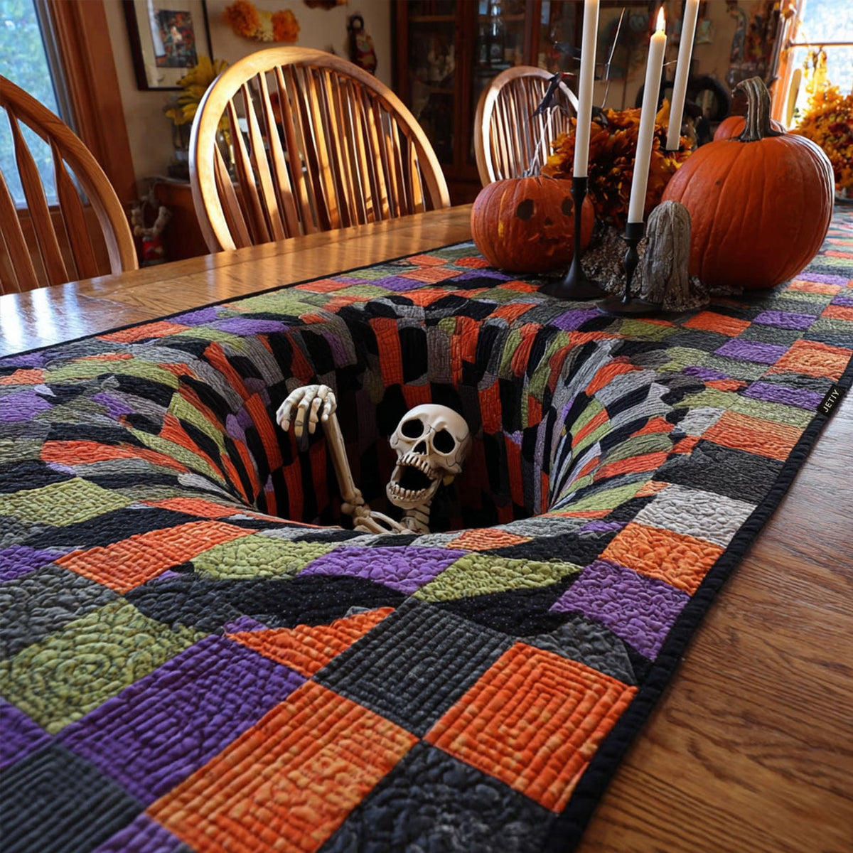 The Endless Drop Quilted Table Runner NCU0PT11853