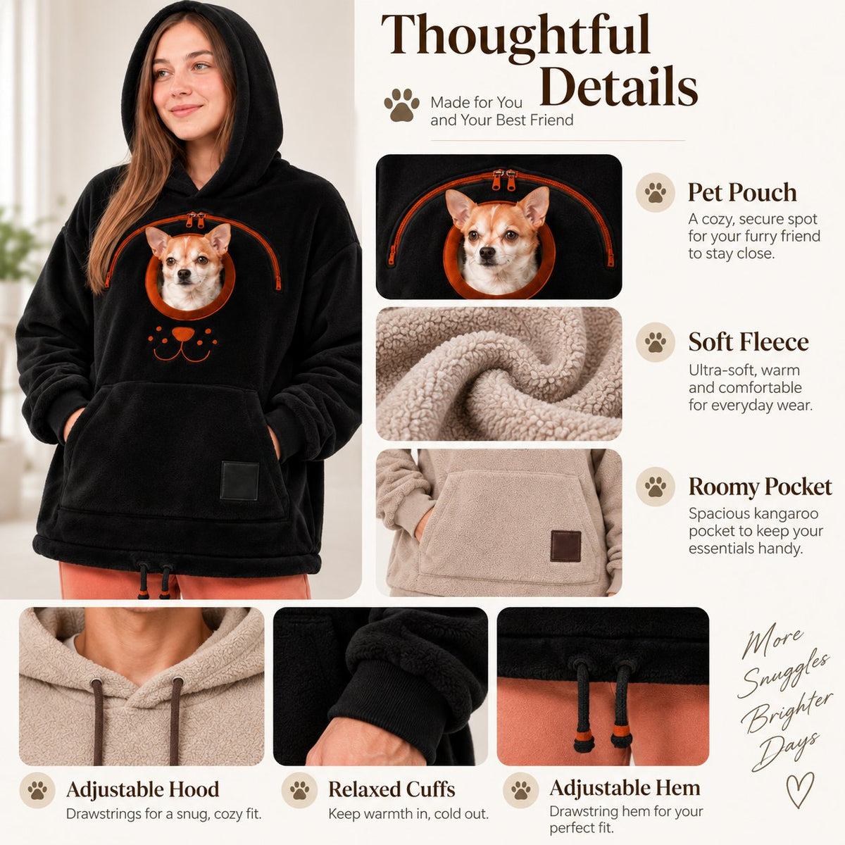 Pet Skin-Friendly Warm Hooded Sweatshirt🐾