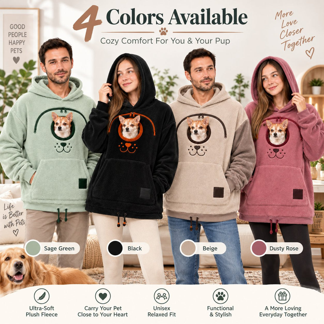 Pet Skin-Friendly Warm Hooded Sweatshirt🐾