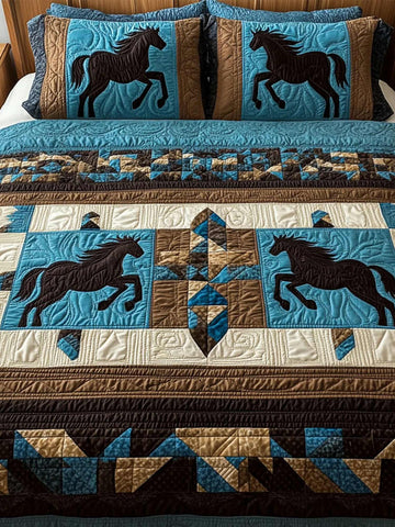 Midnight Horizon 3-Piece Quilted Bedding Set