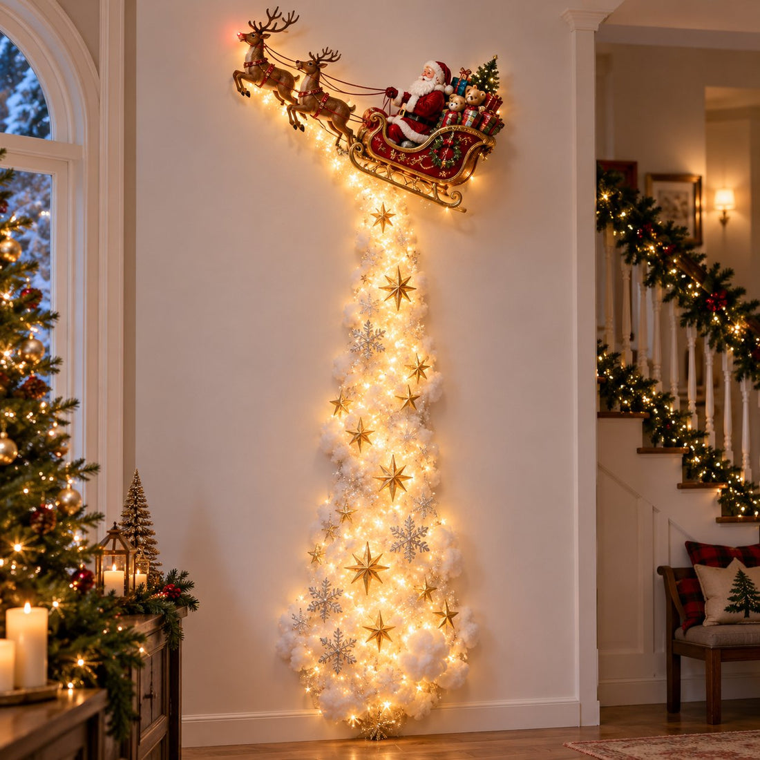Glowing Christmas Story Wall Light – Santa, Train & Holiday Designs