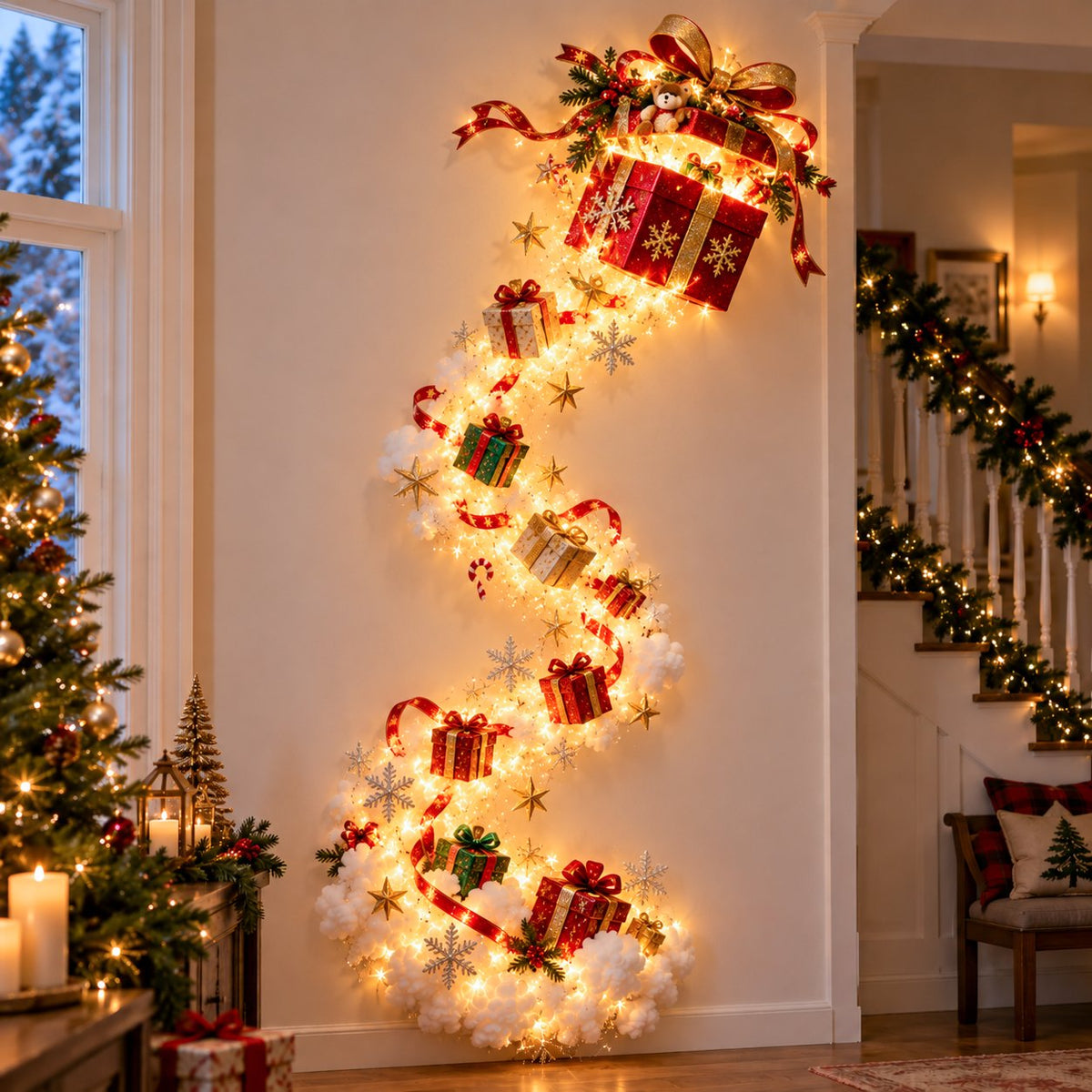 Glowing Christmas Story Wall Light – Santa, Train & Holiday Designs