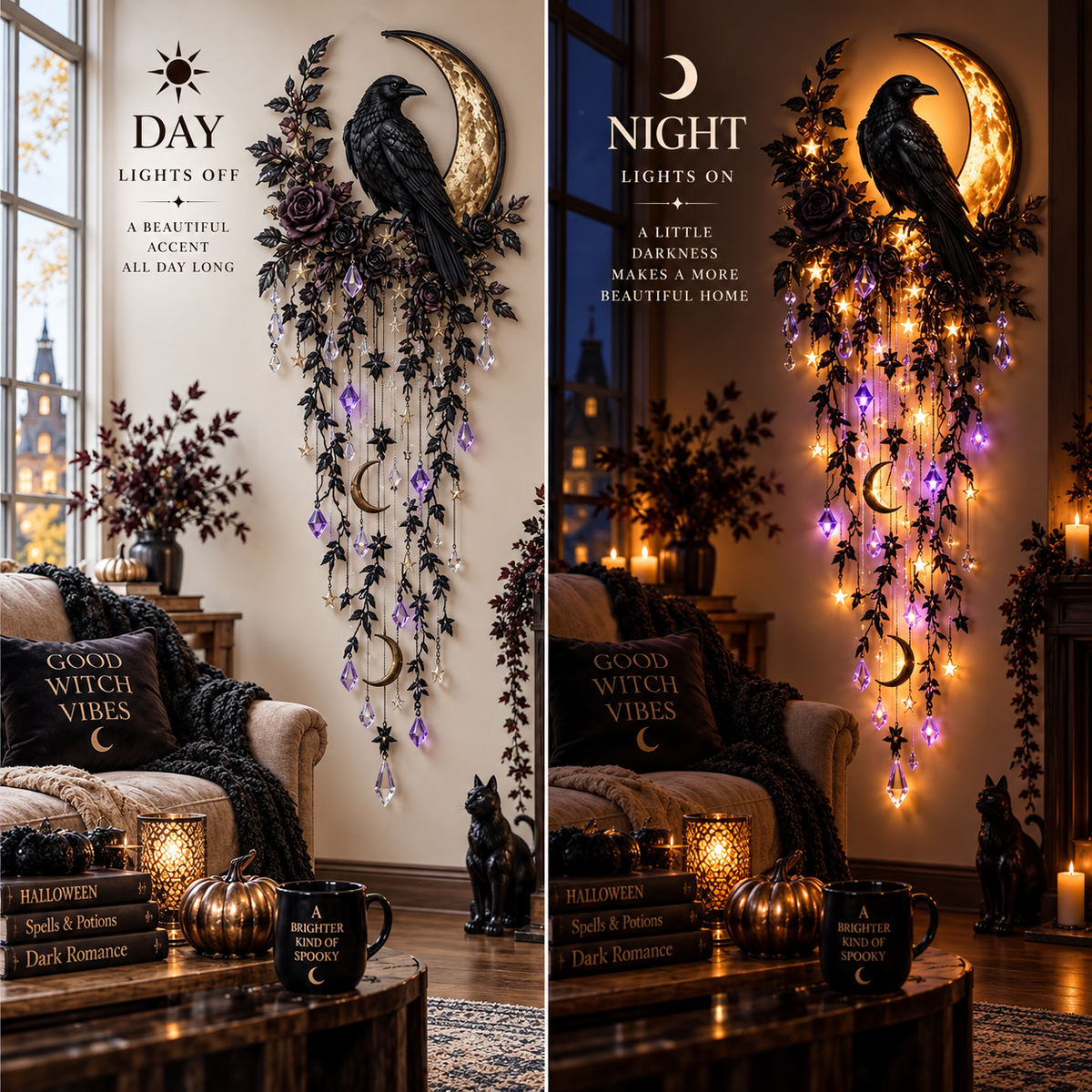 Halloween Cascade Wall Light – 5 Gothic Glowing Wall Styles