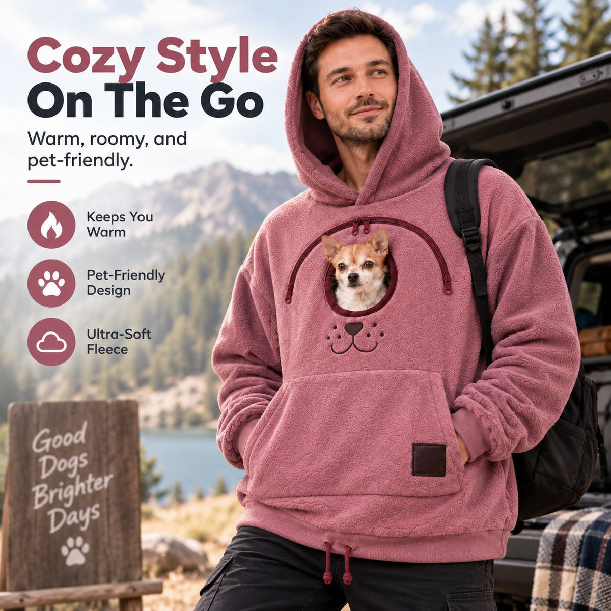 Pet Skin-Friendly Warm Hooded Sweatshirt🐾