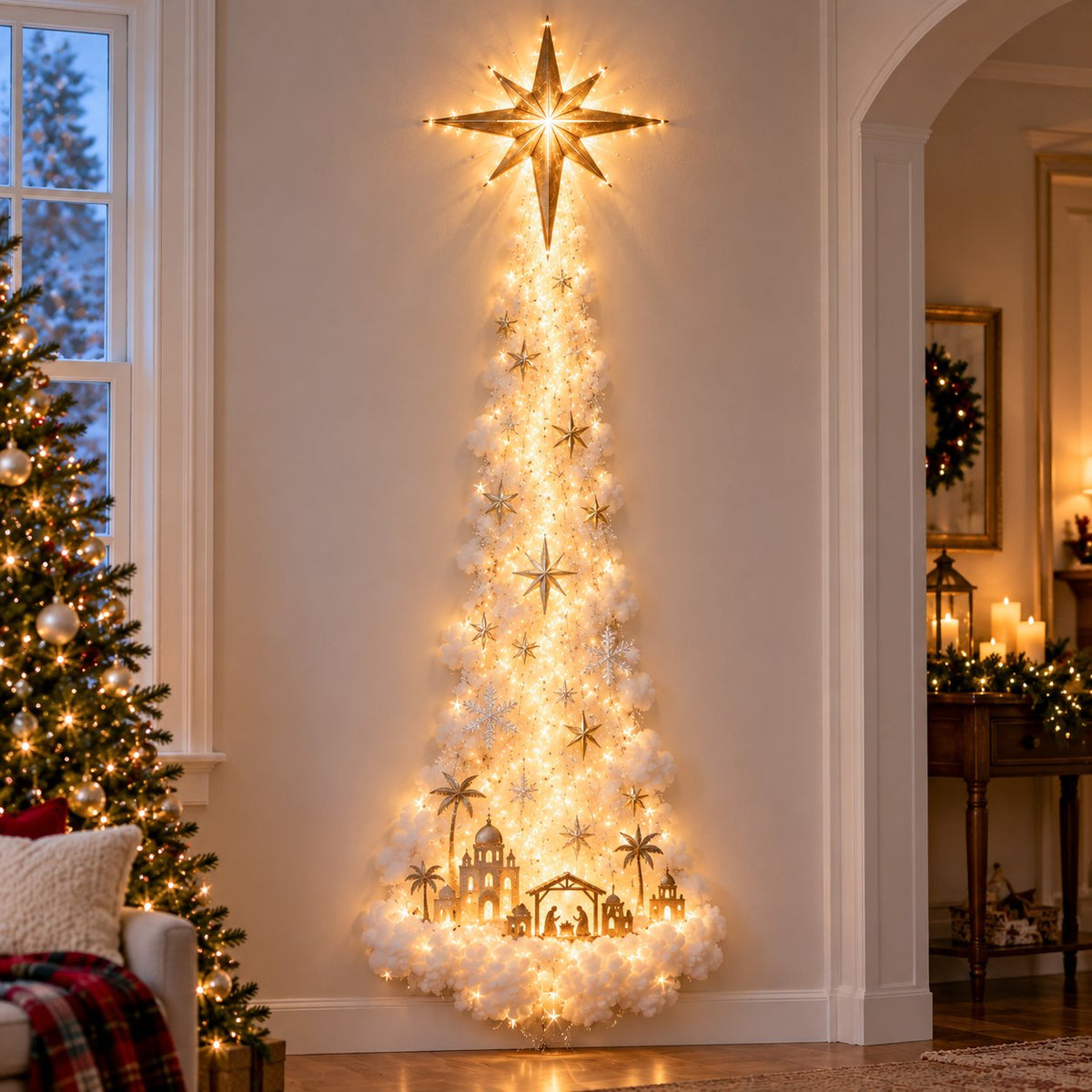 Glowing Christmas Story Wall Light – Santa, Train & Holiday Designs