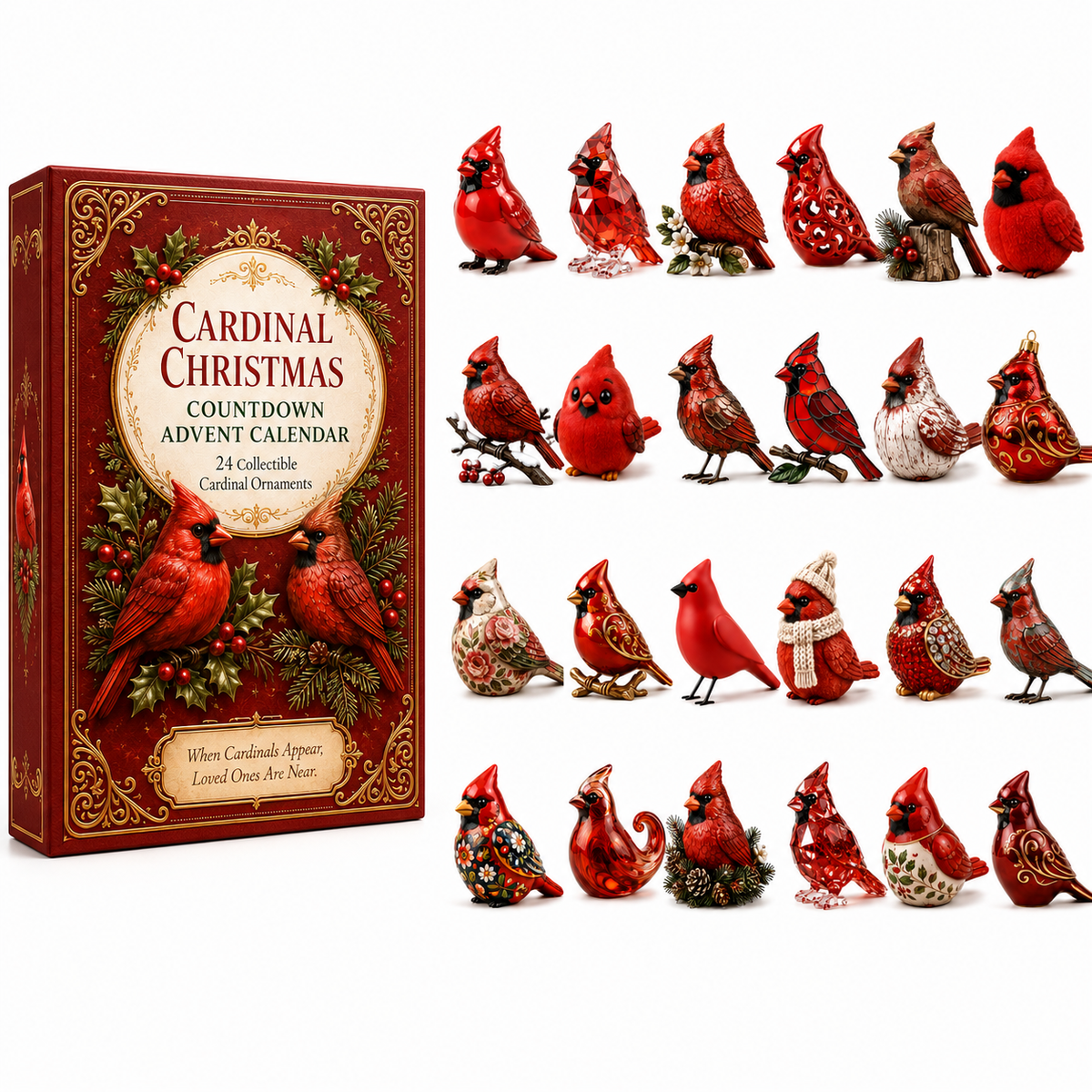 Last 50 pcs⏰ Limited anniversary edition✨cardinal Christmas 24-Day Countdown Calendar