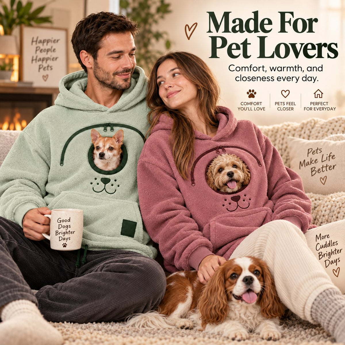 Pet Skin-Friendly Warm Hooded Sweatshirt🐾