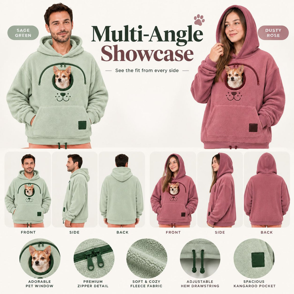Pet Skin-Friendly Warm Hooded Sweatshirt🐾