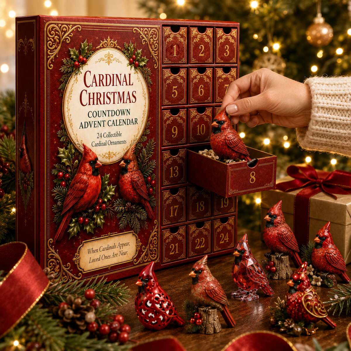 Last 50 pcs⏰ Limited anniversary edition✨cardinal Christmas 24-Day Countdown Calendar