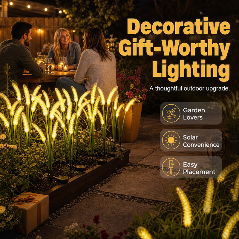 Solar Foxtail Grass Garden Lights – Decorative Outdoor Stake Lights