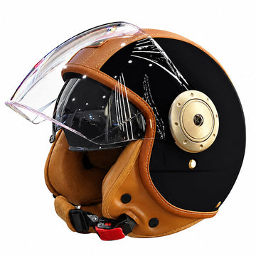 Dual-lens open-back Bluetooth motorcycle helmet-I27